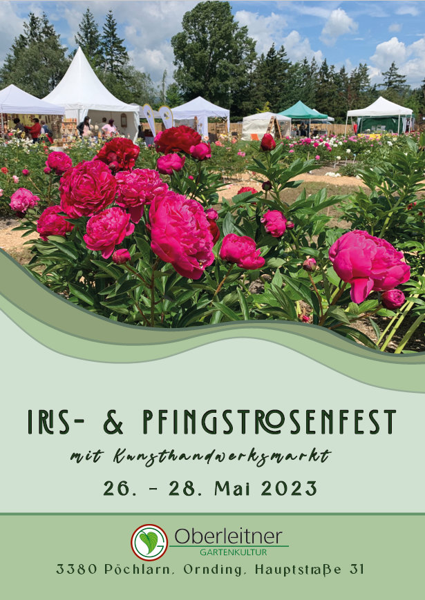 Plakat Iris- und Pfingstrosenfest